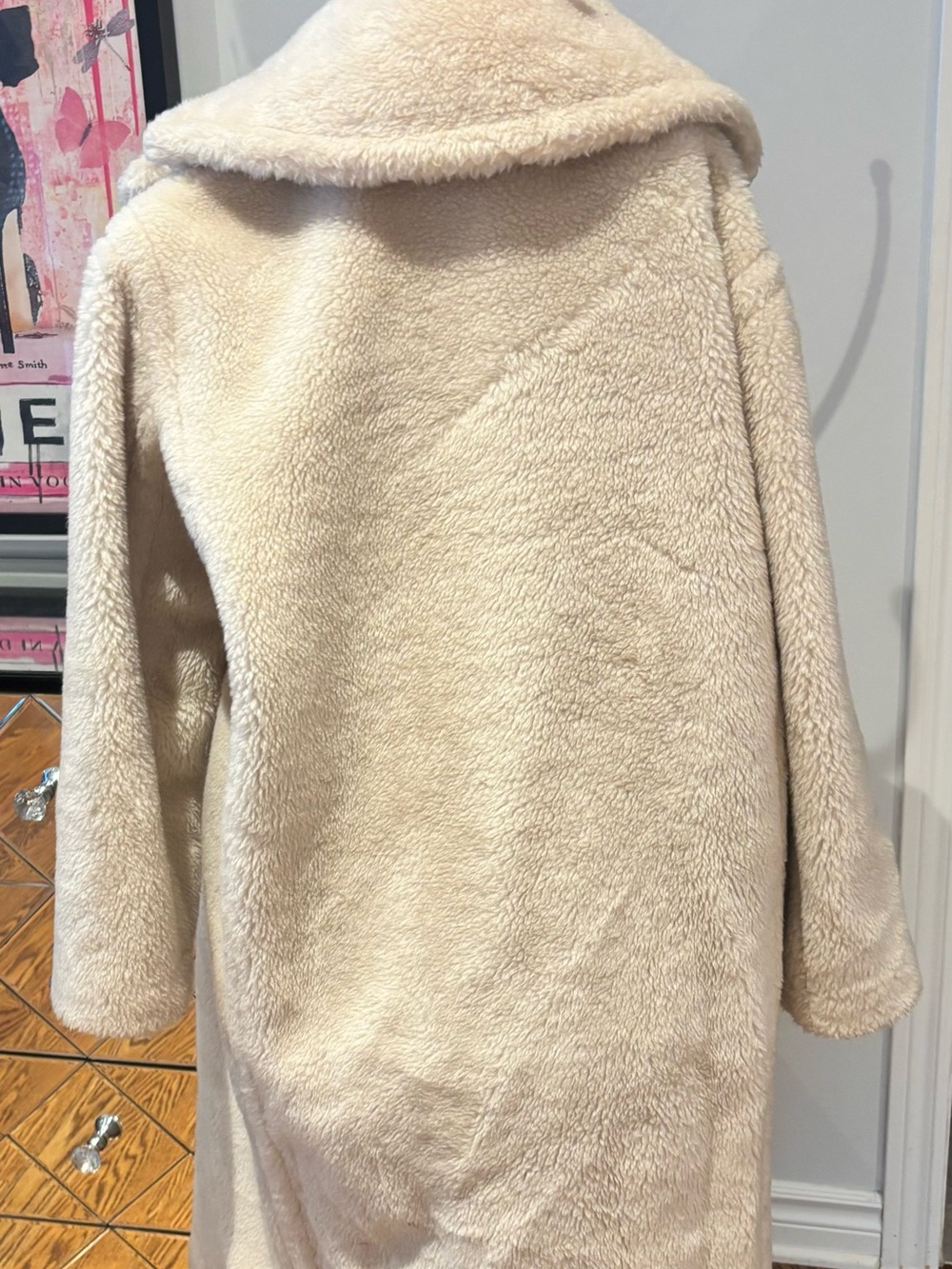 Babaton Cream Faux-Shearling Teddy Coat - Picture 3 of 8